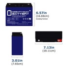 Mighty Max 12v 22ah Gel Battery Replacement For E-wheels Ew-36 - 4 Pack