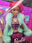 Rare 2023 Barbie Extra Doll  Pink Hair With Turquoise Jacket And 15 Styling Pcs