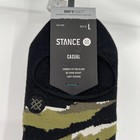 Stance Mens No Show Aced Casual Socks Infiknit Light Cushion Black Camo L 9-12