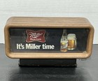 Vtg Miller Beer Lighted Bar Sign Cashier Register Its Miller Time Light Works