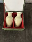 Pair Of Vintage Chinese 4    Cloisonn   Enamel Vases With Original Storage Box 