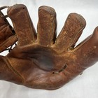Vintage Old 1930   s Eddie Miller Leather Split Finger Baseball Glove Mitt Antique