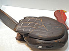 Vtg Beaver Creek Wooden Turkey Folk Art Beaman Lowa Hand Painted
