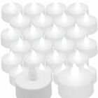 New White Flickering 24 Flicker Light Flameless Led Tealight Tea Candles