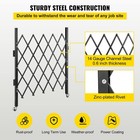 Folding Security Gate 48h X 66w Steel Accordion Door Barrier 360 Rolling Wheels