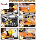 Kids Tool Bench With Electric Drill And Construction Vehicles  2-in-1 Workbench