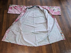 Japanese Floral Kimono Robe Made In Japan Pink Floral 42  Long Estimated Md-lg
