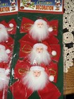 Lot Of 6 Vintage Santa Head Bows 2 Packs Of 3 New In Package