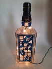 Indianapolis Colts Bottle Lamp Hand Painted Lighted Stained Glass Look 