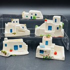 Santorini Houses Handcrafted   Painted Greece Decor Souvenir Set Of 5 Read