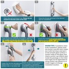 16 Inch Suction Grab Bars Heavy Duty Bath Handrails For Seniors No Drilling