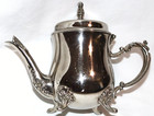 Vintage Victorian Style Ornate Silver-plated Footed Creamer Mini Teapot With Lid