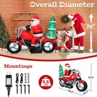 6ft Christmas Inflatables Santa Claus Riding A Motorcycle With Christmas Tree