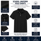 3-pack Boys School Uniform Short Sleeve Pique Polo Shirts Summer Colors  xs-2xl 