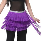 New Belly Dance 3 Rows Tassels Hip Scarf Fringe Waist Belt Skirt Dancing Costume