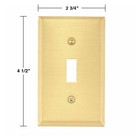 10 Switch Plate Brushed Brass Single Toggle dimmer   Renovator s Supply