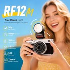 Zeniko Rf12-m Mini Round Head Speedlite Flash For Canon Nikon Sony Fuji Cameras