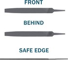 6 Inch Flat Medium Cut File High Hardened Steel Hand File For Wood Metal Plastic