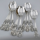 12 Sterling Silver Reed   Barton Francis I Ice Cream Forks  new Mark  no Mono