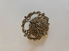 Vintage Brass Ornate Lipstick Holder  2 5x1 25   