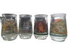 Set Of 4  Vtg 1999 Welch s Pok  mon Glass Jelly Jar Pickachu charmander bulbasaur