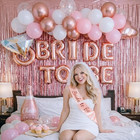 Vidal Crafts Rose Gold Bridal Shower Decorations  62-piece Pink Bachelorette Par