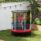 55  Kids Trampoline Recreational Bounce Jumper W safety Enclosure Net Heavy-duty