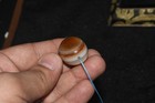 Big Ancient Tibetan Himalayan Agate Stone Bead With Eye In Perfect Condition