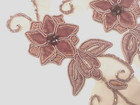 Applique Embroidered Velvet Flower Glass Beads Metallic 1pc