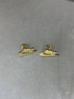 Nike Swoosh Pendant Earrings  gold silver Plated  - Water Proof - Unisex - Y2k