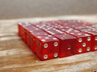 Lot Of 36 Vintage Red Transparent Dice Salvaged From Old Board Games 5 8 x 5 8 