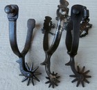 3 Old Antique Drop Shank Iron Horse Single Spurs North   Judd Or Buermann