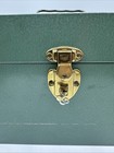 Vintage Green Usa Excelsior Stamford Conn Metal File Locking Box With Key