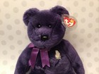 Rare Ty Beanie Original Buddy Baby 1998 Princess Diana Plush Bear 14    White Rose