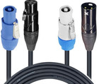 Prox Xc-pwc14-dmx05 10pcs 5ft 14awg Powerkon Dual Dmx Combo Cable