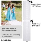 Duobao White Aisle Runners For Weddings 2ftx15ft Sequin Wedding Ceremony Deco   