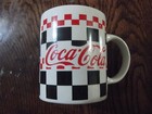 Vintage 1996 Coca Cola Coke Checkered Coffee Mug By Gibson Cups