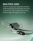 4-pack Adjustable Rope Hanger Ratchet Straps Heavy Duty Kayak Tie Down 75 Lbs