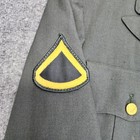 Us Army Green Coat 41 Long Polyester Class A Dress Uniform Military Jacket Vtg