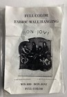 Huge Bon Jovi 1989 Vintage  Original Rock Fabric Wall Hanging 44 x 30 