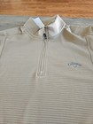 Callaway Opti-dri 1 4 Zip Quarter Zip 2xl Long Sleeve Shirt Ribbed Pattern 