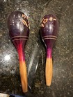 Vintage Maracas Wooden gourd Design 8 Inches