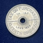 Vintage 1935 Antique State Of Washington Retail Sales Tax Commission Token Coin