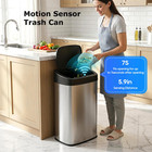   22 Gallon Stainless Steel Trash Can With Lid   Steel