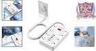 Power Strip Surge Protector 8 Outlets 6 Usb Ports Flat Plug 5ft Cord Wall Mount