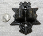 Vintage Antique Ornate Double Oil Lamp Swing Arm Wall Mounting Bracket Cast Iron