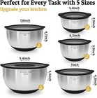 Stainless Steel Mixing Bowls With Lids Set Non Slip Airtight Nesting 5 Bowl