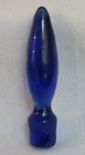 Vtg Cobalt Blue Art Glass Stopper 2 7 8  X 5 8  Solid For Decanter  Perfume  Euc