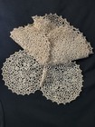 12  Vintage Hand Tatted Lace Doilies Micro Tatting  C 1900s   4 5  Diameter 