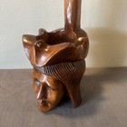 Vtg 19  Hand-carved Wood Tribal Ladle Offering Spoon Igorot Philippines Folk Art